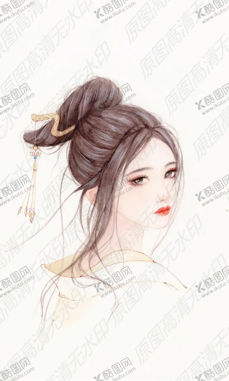 编号：30551306251424151725【酷图网】源文件下载-古风手绘美女