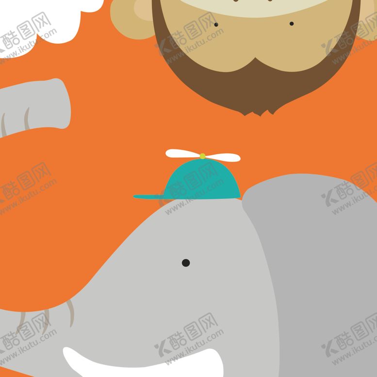 编号：73628110181156149875【酷图网】源文件下载-动物卡通插画儿童房装饰