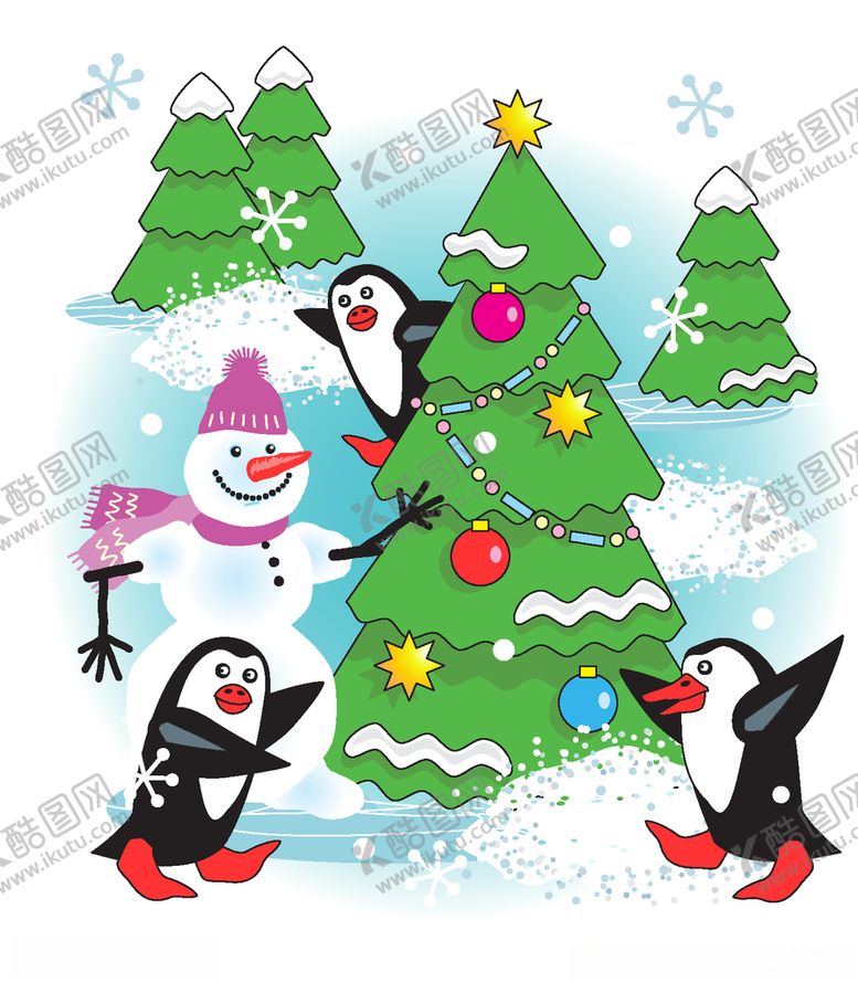 编号：62086410281923451796【酷图网】源文件下载-圣诞卡通插画矢量图