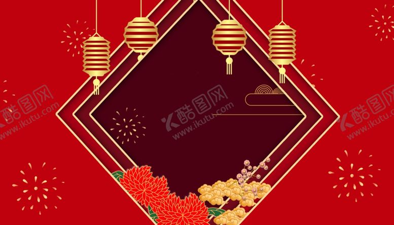 编号：95717606180509017062【酷图网】源文件下载-中国红传统新年背景