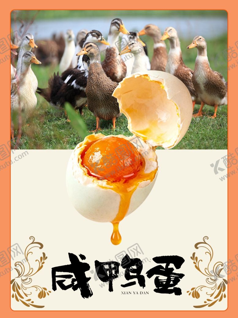 编号：71080706081204472083【酷图网】源文件下载-新鲜咸鸭蛋田园鸭群相伴