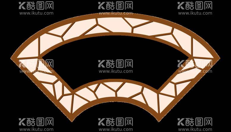 编号：28913710152113461924【酷图网】源文件下载-扇形边框PNG 中国风元素 