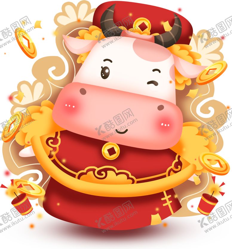编号：49568604221858143919【酷图网】源文件下载-卡通牛年