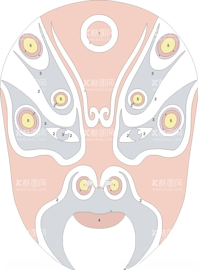 编号：28001612160249367578【酷图网】源文件下载-后羿脸谱数字油画