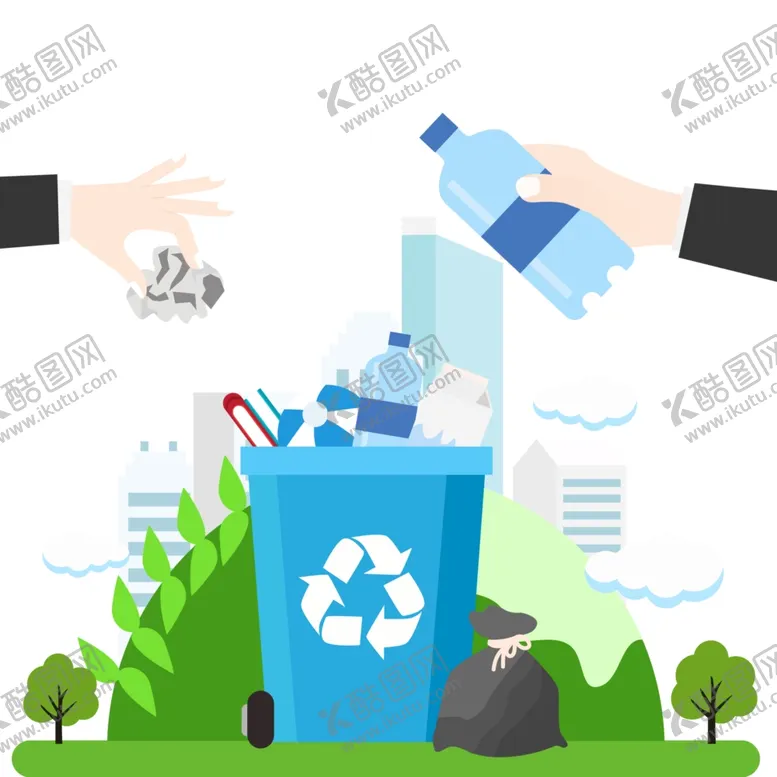 编号：85394705060942078874【酷图网】源文件下载-垃圾桶垃圾分类环保