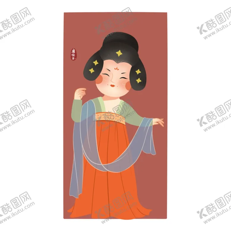 编号：15324304240501216336【酷图网】源文件下载-卡通侍女图