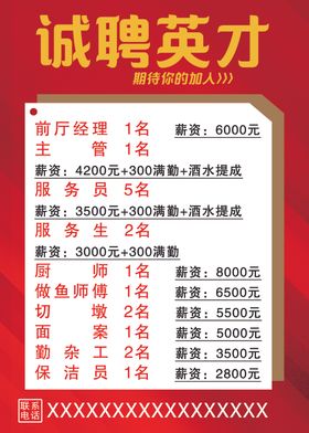 招聘海报诚诚英才海报设计