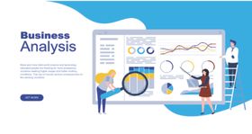 扁平化商务办公插画