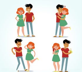 创意情侣矢量