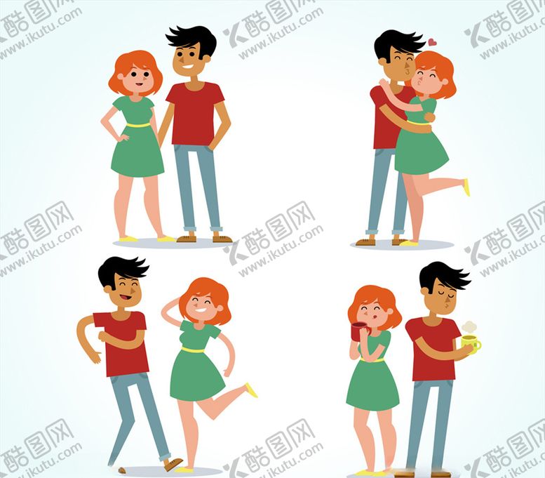 编号：70497007081412495485【酷图网】源文件下载-创意情侣设计矢量素材