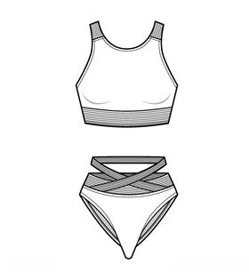 服装款式短袖效果图西