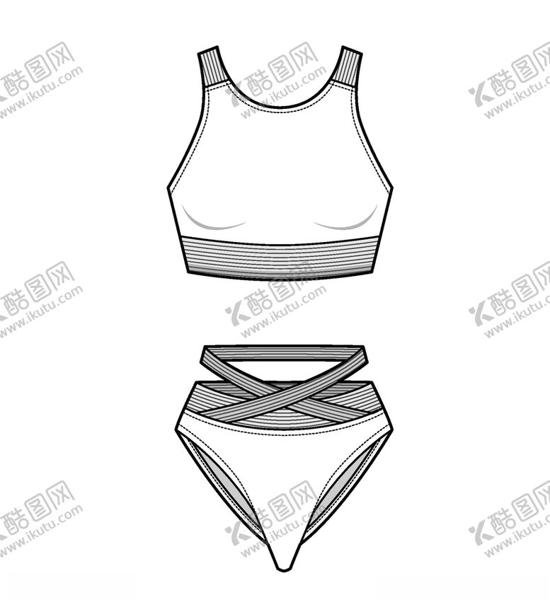 服装款式短袖效果图西