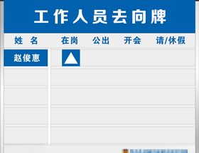 去向牌