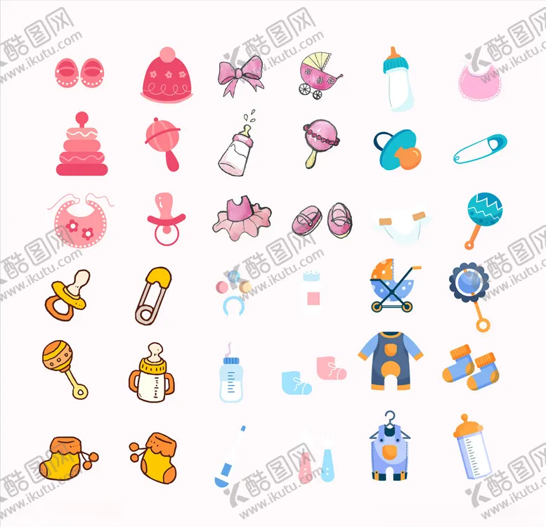 编号：90188304181351088773【酷图网】源文件下载-母婴图标素材矢量