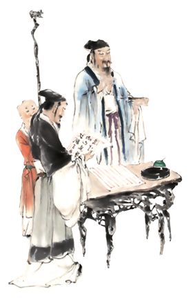 国学人物插画
