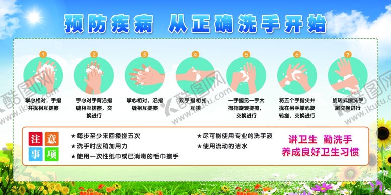 编号：85578102282228045813【酷图网】源文件下载-预防疾病从正确洗手开始
