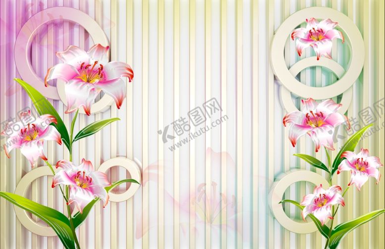 编号：22936907062353424907【酷图网】源文件下载-3D花背景墙