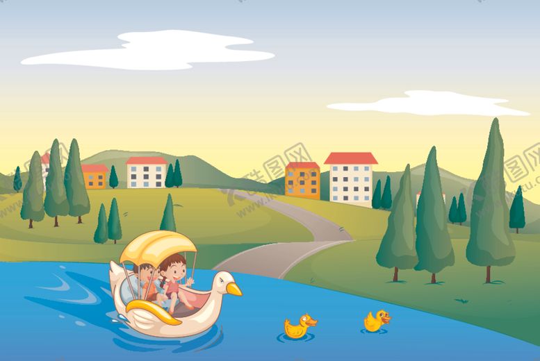 编号：87870010101859334399【酷图网】源文件下载-卡通鸭子