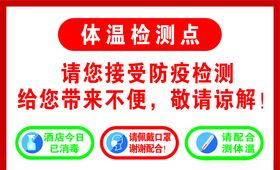 体温检测点温馨提示