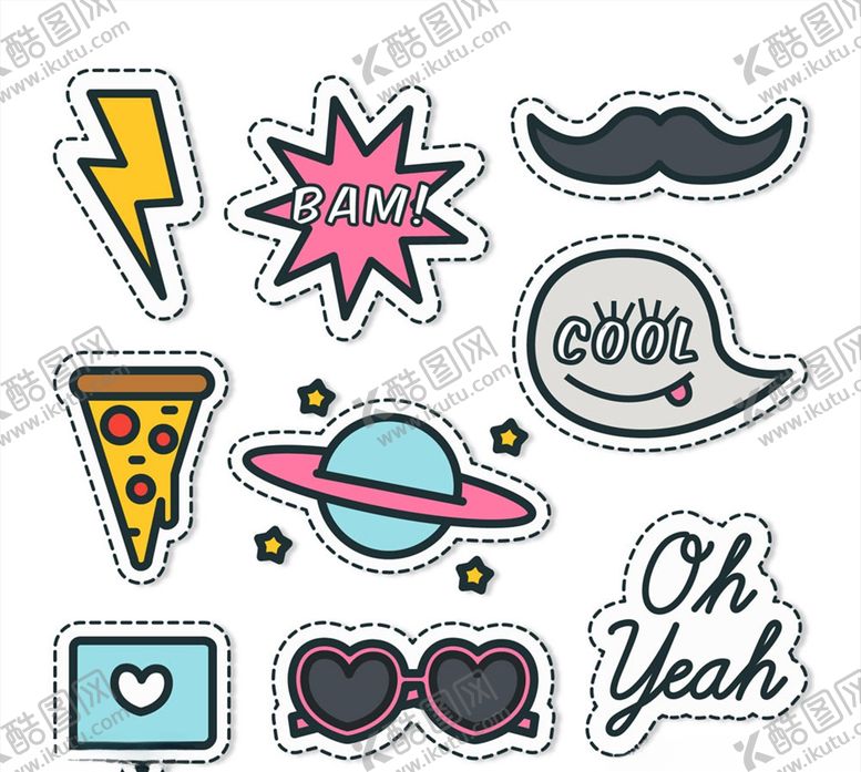 编号：62818809151750121970【酷图网】源文件下载-可爱元素贴纸
