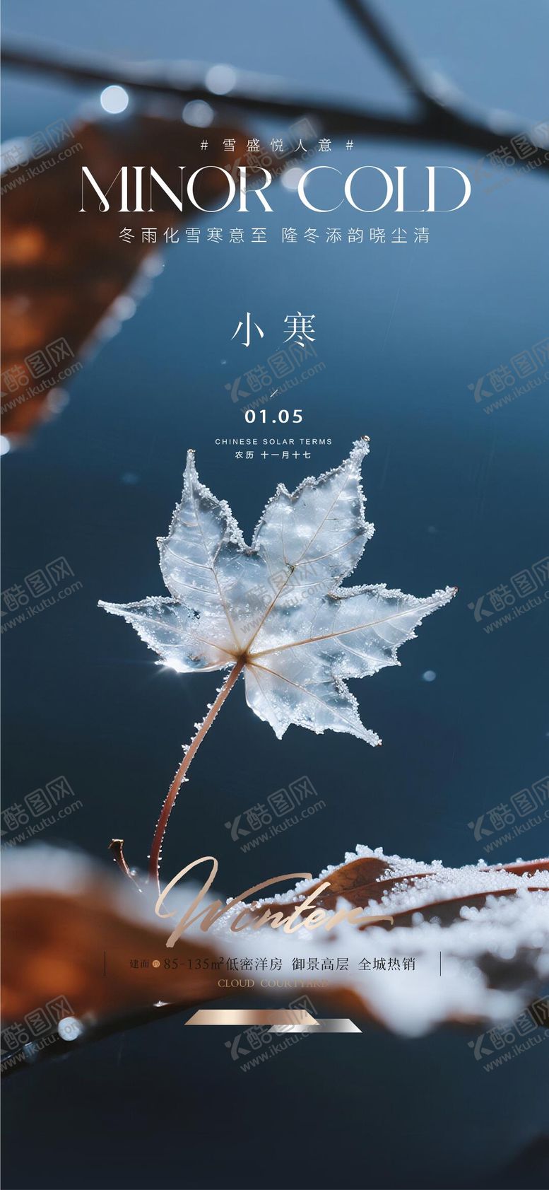 编号：77053812181404242268【酷图网】源文件下载-地产小寒质感海报