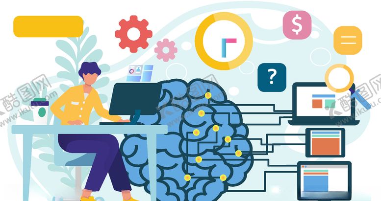 编号：69104110021133161317【酷图网】源文件下载-扁平化商务办公科技元素