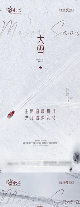 大雪节气系列海报