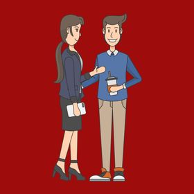 手绘情侣恋人