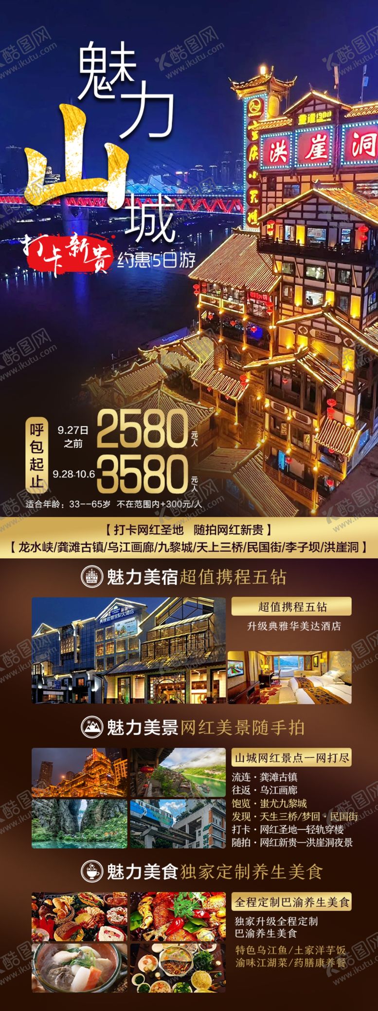 编号：44573302181425219510【酷图网】源文件下载-重庆洪崖洞旅游海报