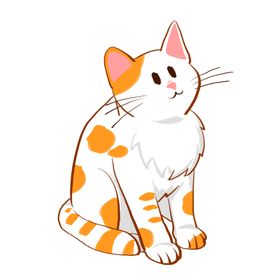 呆萌橘白相间猫咪