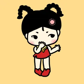 扎辫子的父亲