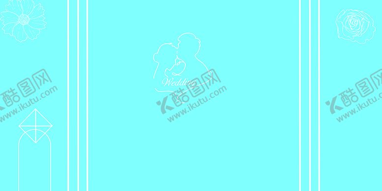 编号：07245109200928492469【酷图网】源文件下载-浅蓝色婚礼
