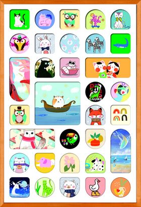 可爱动物卡通图标集合