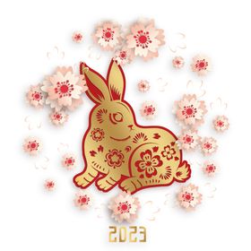 兔年素材展板贴纸贺卡免扣
