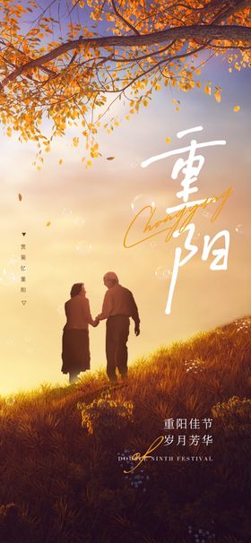 重阳节赏菊敬老页面