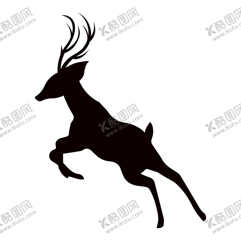 编号：41836810141958086880【酷图网】源文件下载-鹿线稿矢量图