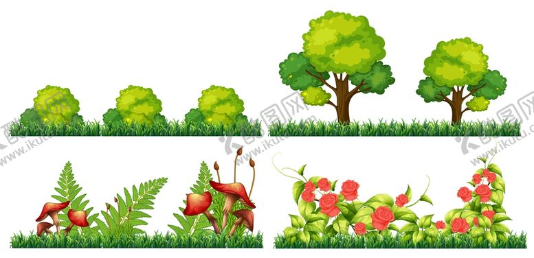 编号：80423509251042455480【酷图网】源文件下载-植物素材草丛树木