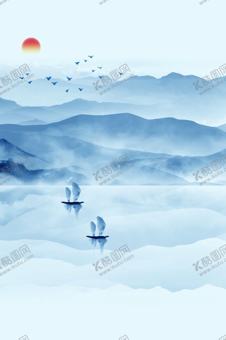 编号：53096809270831137654【酷图网】源文件下载-山水清新古风国风背景素材