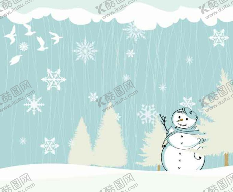 编号：94349209172135179571【酷图网】源文件下载-唯美小清新卡通可爱素材冬天背景