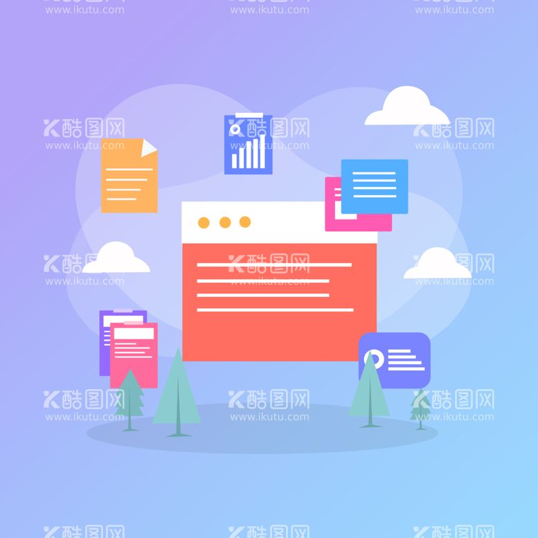编号：72749212110352026867【酷图网】源文件下载-互联网扁平插画