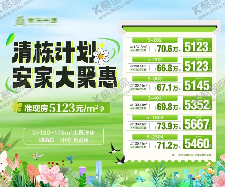 编号：95103204011423035502【酷图网】源文件下载-春季特惠房