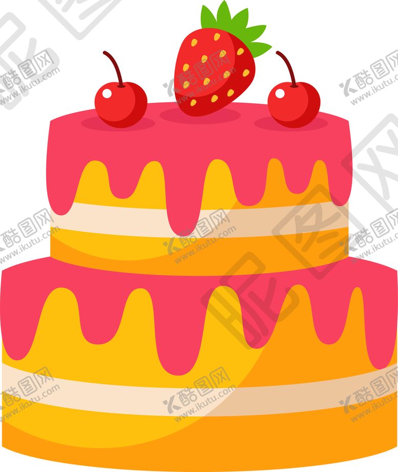 编号：32176509150524081062【酷图网】源文件下载-生日蛋糕矢量庆生