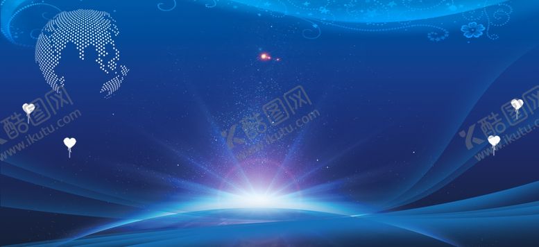 编号：26875406191015319467【酷图网】源文件下载-动感几何科技背景炫彩展板蓝色