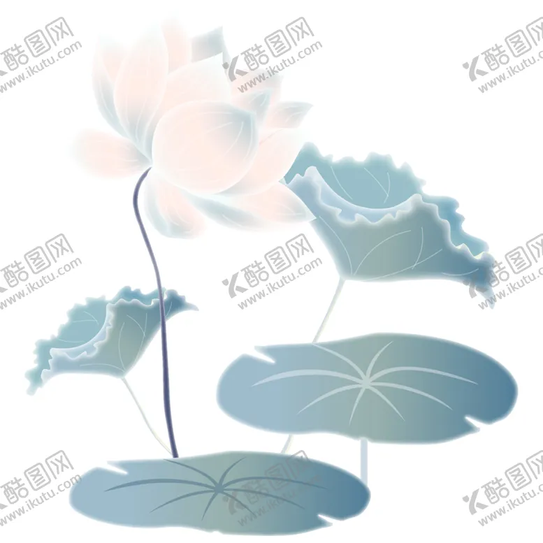 编号：41906402081720533653【酷图网】源文件下载-古风梦幻荷花荷叶插画夏至立夏