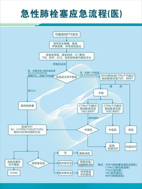 急性肺栓塞急救流程图