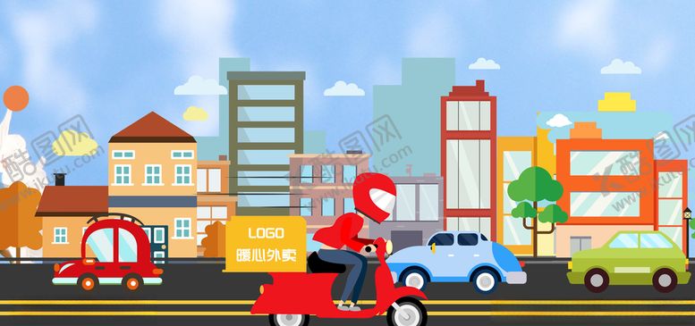 编号：17579609241117346981【酷图网】源文件下载-外卖送餐美食配送送货