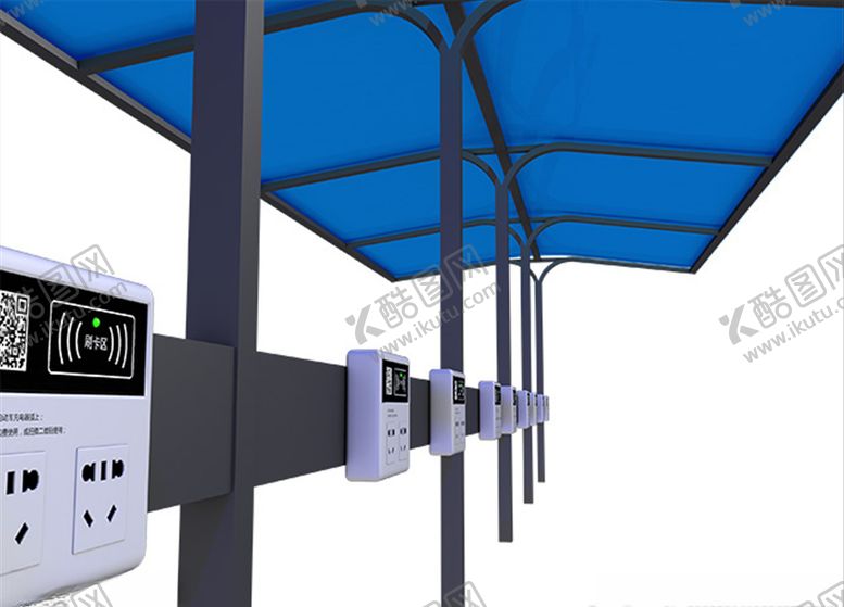 编号：23683210142001222331【酷图网】源文件下载-电动车充电棚