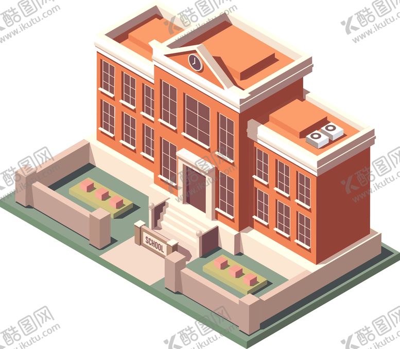 编号：65423910280721253604【酷图网】源文件下载-3D学校