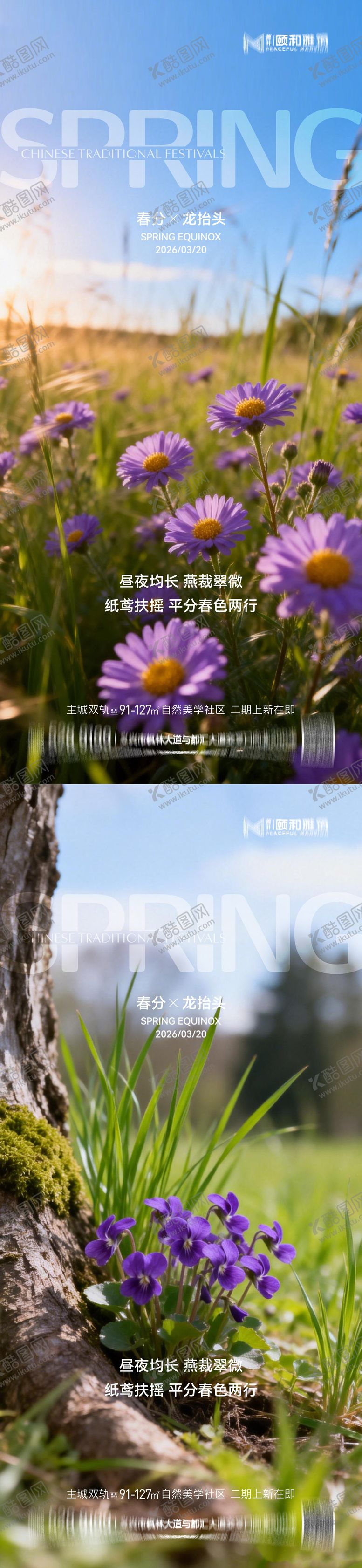 编号：60845003180203059588【酷图网】源文件下载-龙抬头春分节日节气海报春天