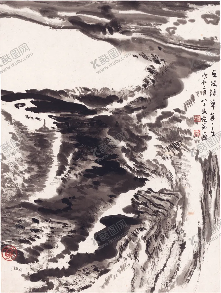 编号：32962206260255329359【酷图网】源文件下载-水墨传统国画山水